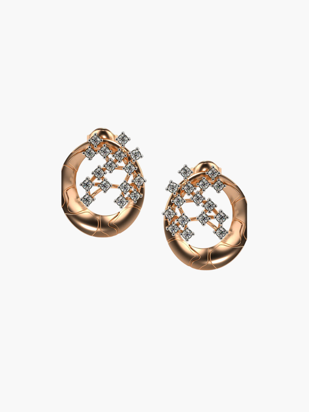 VALANOVA 14Kt Rose Gold 0.61 Carat Lab Grown Diamond Earrings