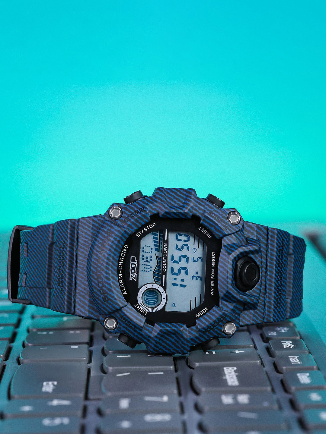 ZOOP Tech Digitals Digital Digital Round Dial Boys Watch - 16051PP06