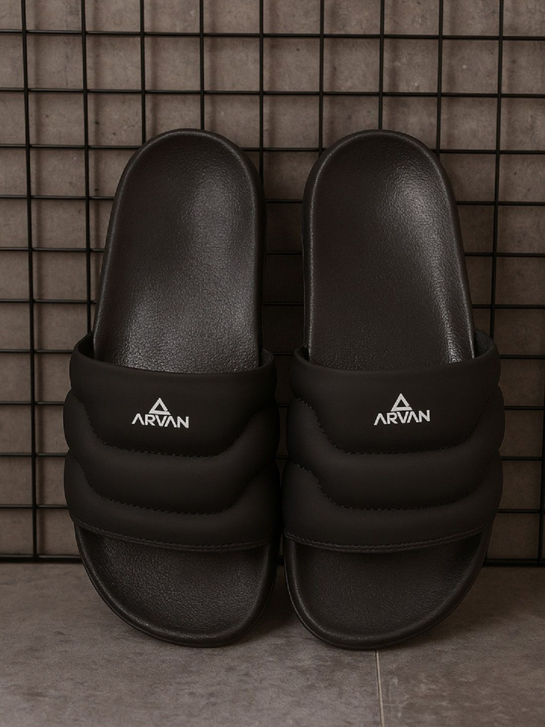 ARVAN Men Brand Logo Printed Sliders