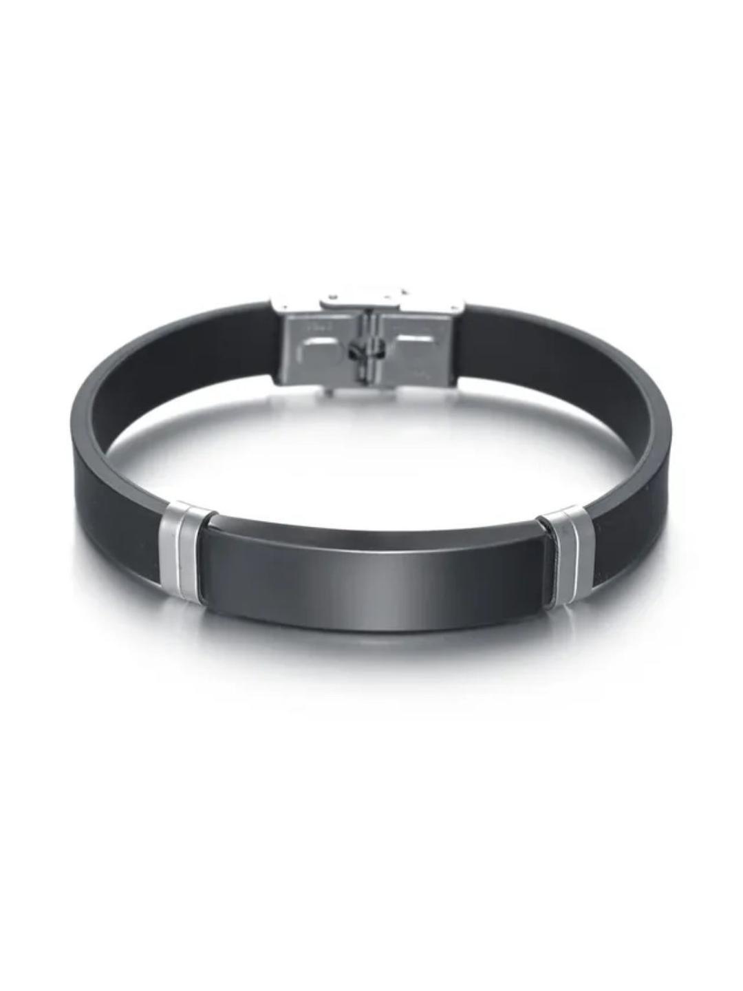 flavouredlove Black Stainless Steel Bracelet