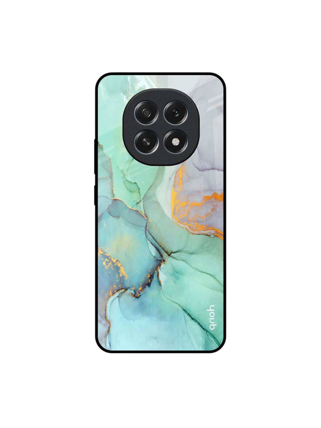 QRIOH Green Marble Glass Oppo F29 5G Back Case Mobile Accessories