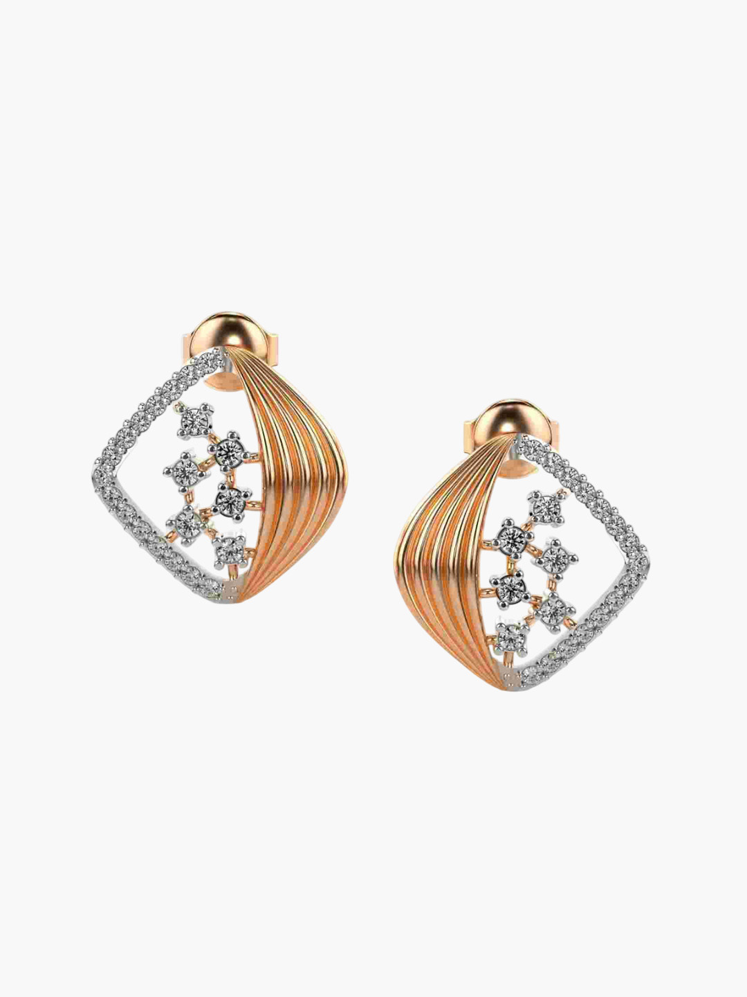 VALANOVA 14K Rose Gold 0.39 Ct Lab Grown Diamond Earrings