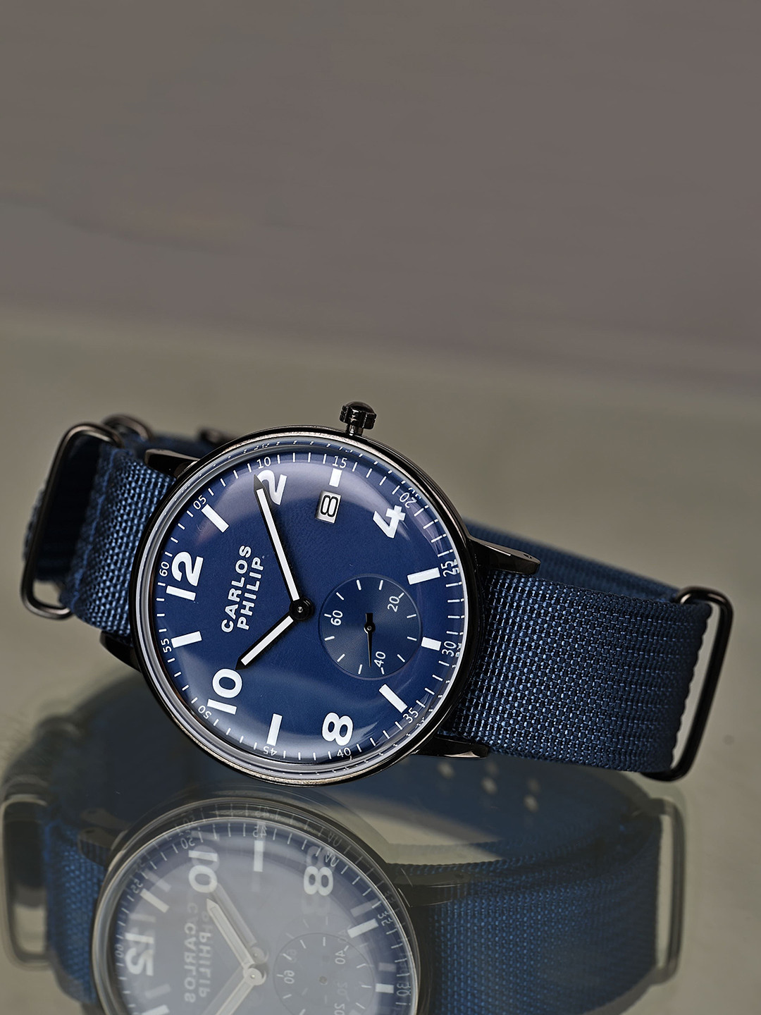 CARLOS PHILIP Men Brass Round Dial & Straps Analogue Watch Heritage 4470-3