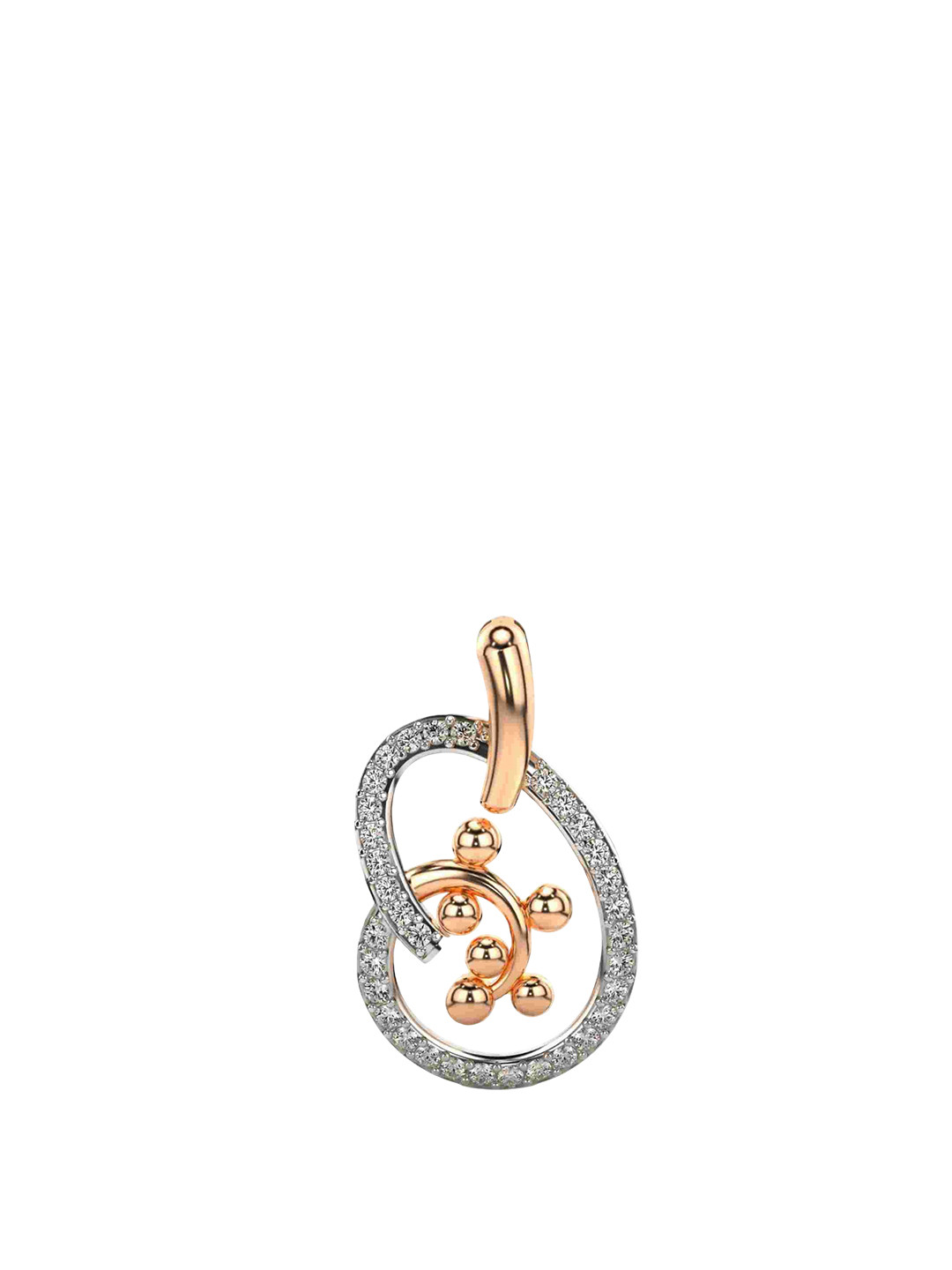 VALANOVA 14K Rose Gold Certified 0.37Ct Lab Grown Diamond Pendant