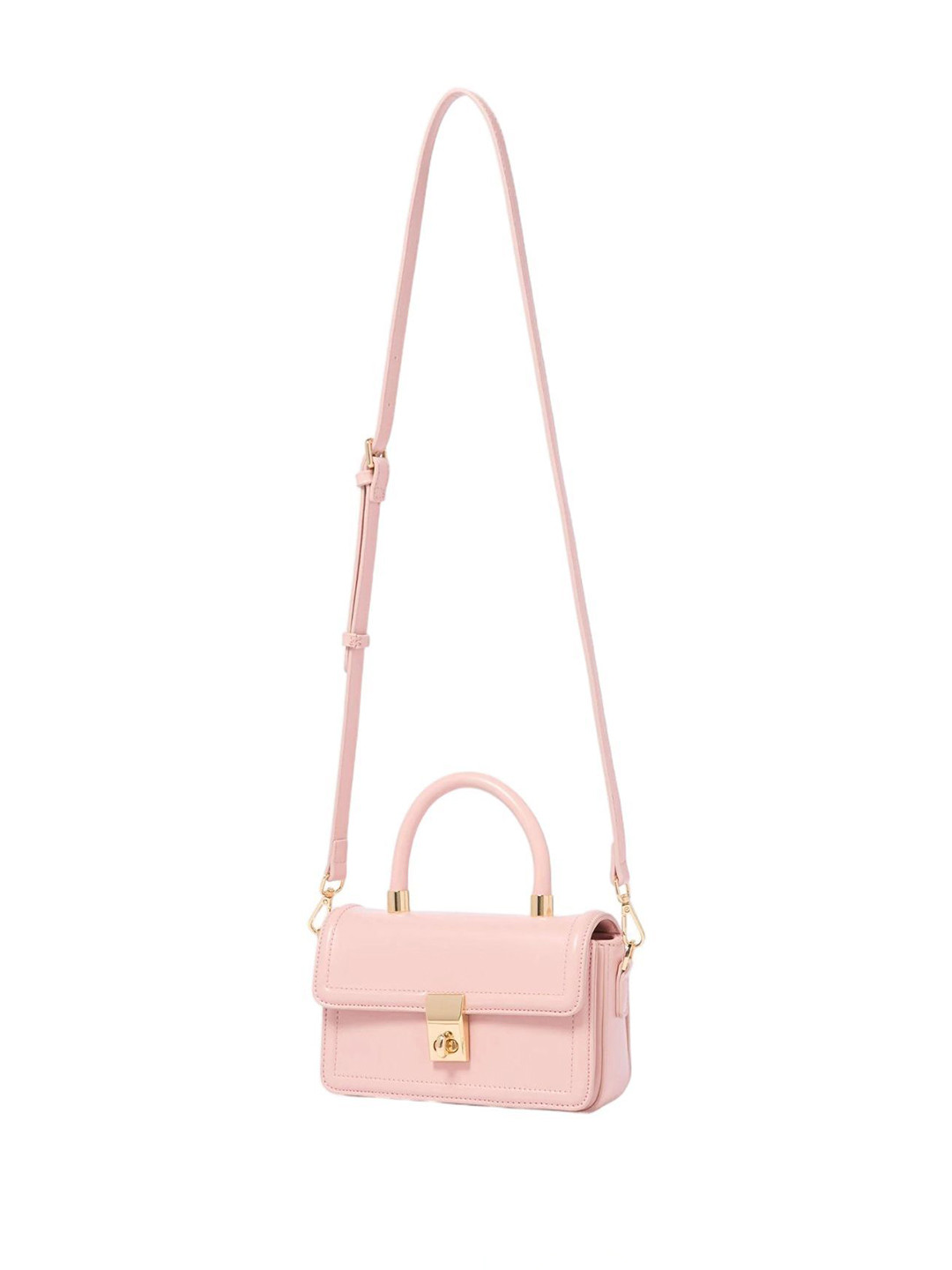 Forever New Percy Mini Lock Top Handle Baguette Satchel Bag