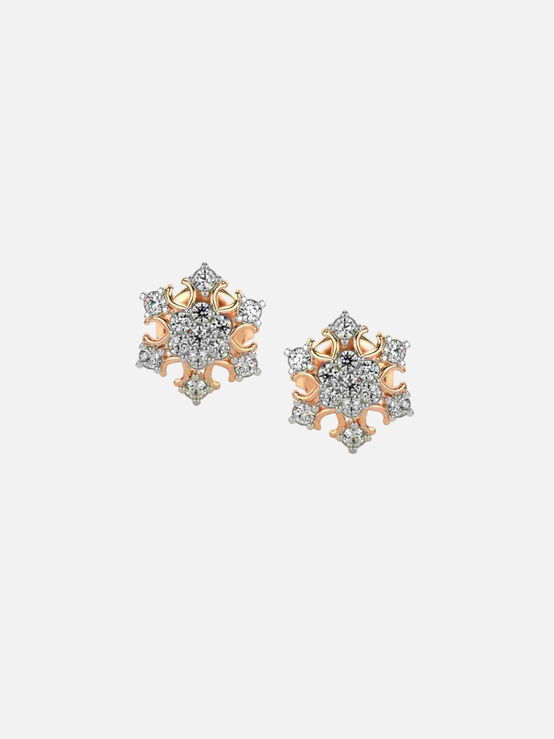 VALANOVA 14Kt Rose Gold 0.22 Carat Lab Grown Diamond Earrings
