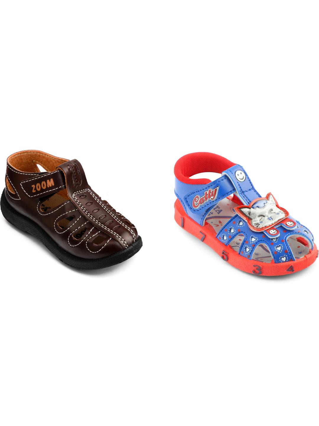 ROTATION Kids Pack of 2 Velcro Strappy Sandals