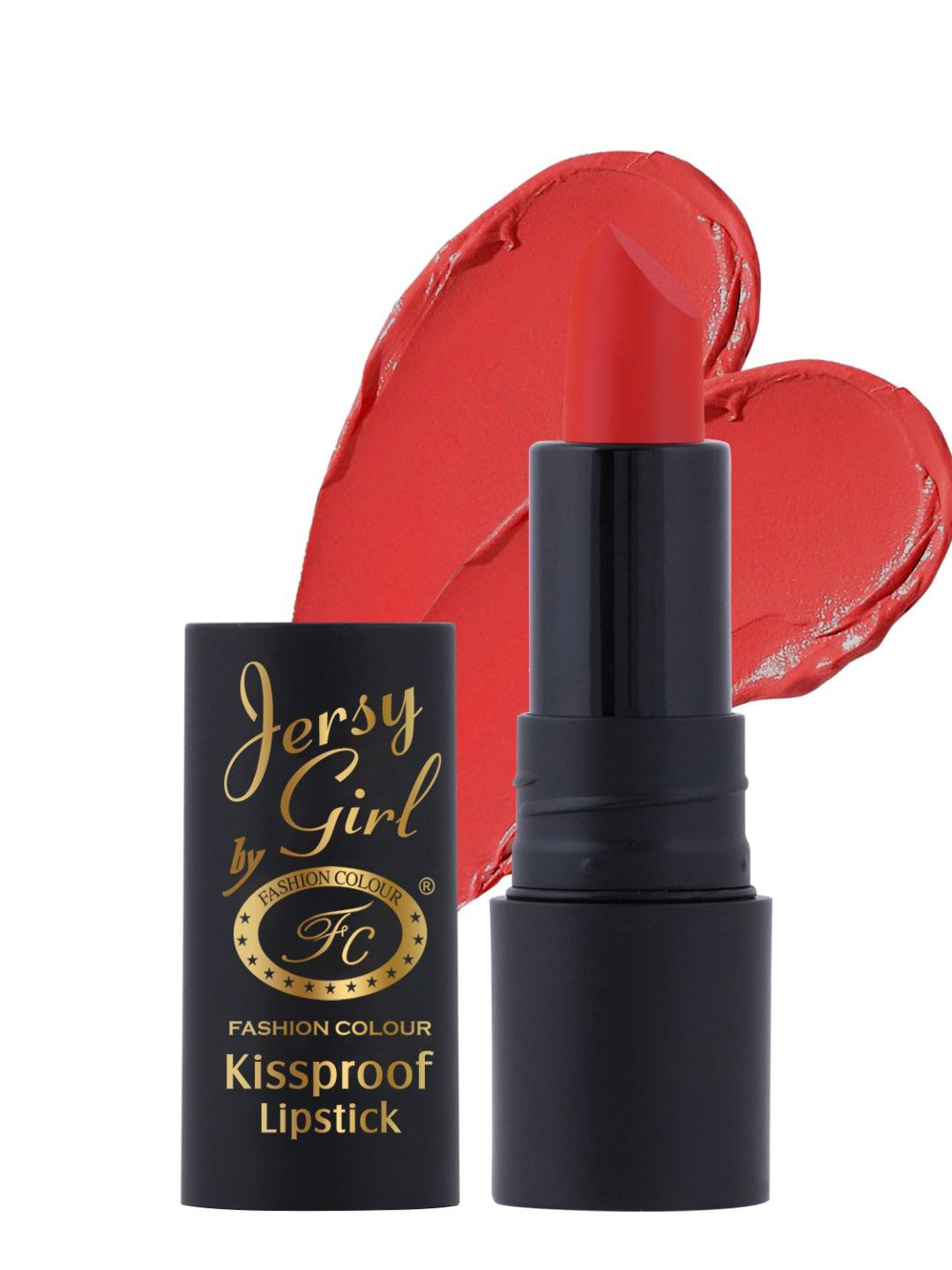 Fashion Colour Jersy Girl Kiss Proof Waterproof Matte Lipstick - Poppy Red - 21