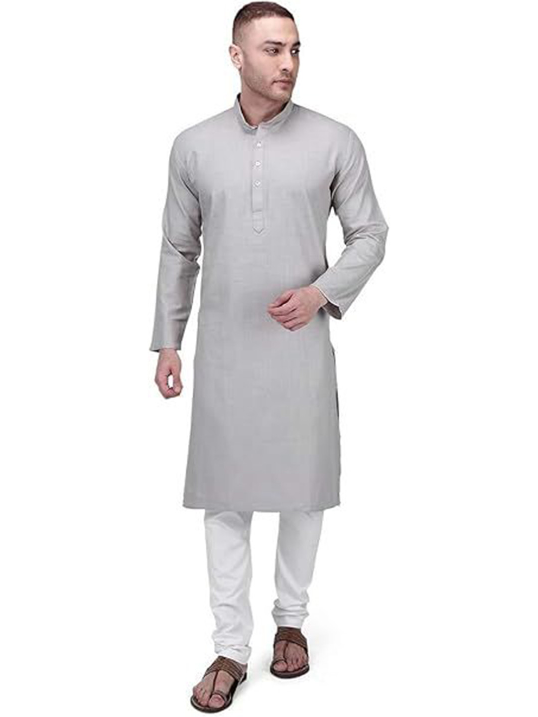 IMAGO Mandarin Collar Pure Cotton Straight Kurta
