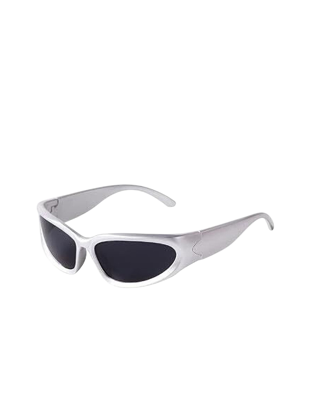 LEGEND EYEWEAR Unisex Black Lens & White Sports Sunglasses with UV Protected Lens