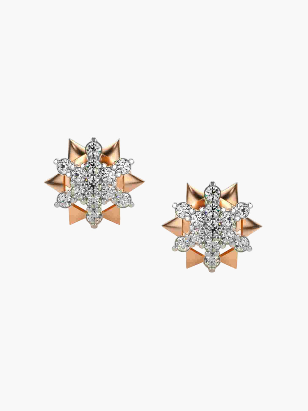 VALANOVA 14Kt Rose Gold 0.26 Carat Lab Grown Diamond Earrings