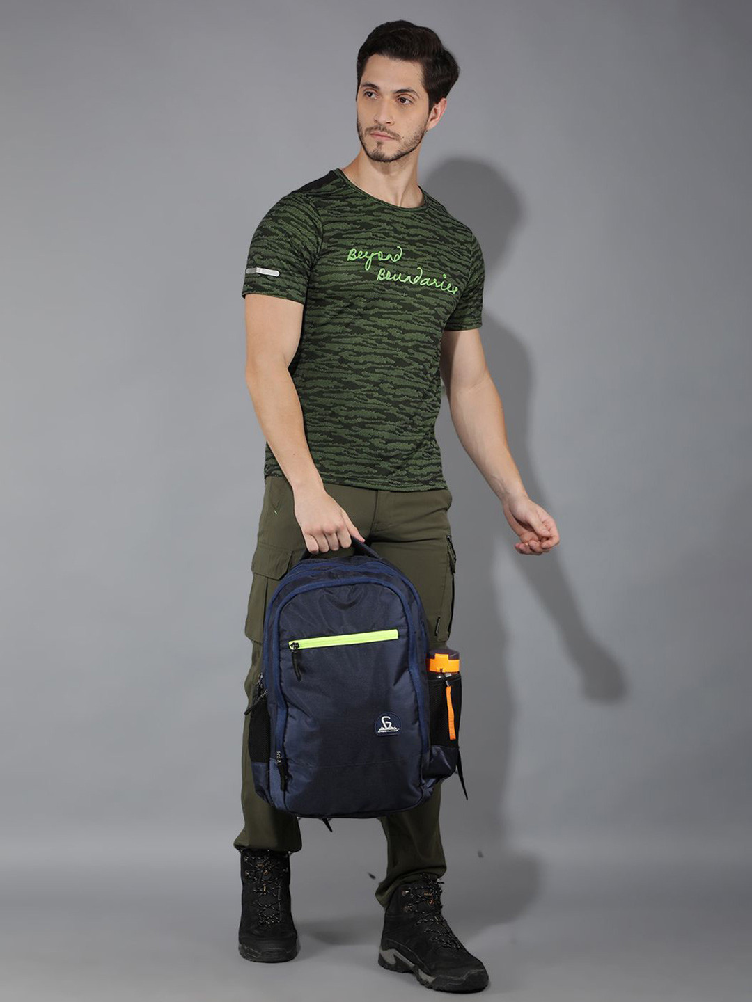 GREENLANDS Unisex Brand Logo Backpack
