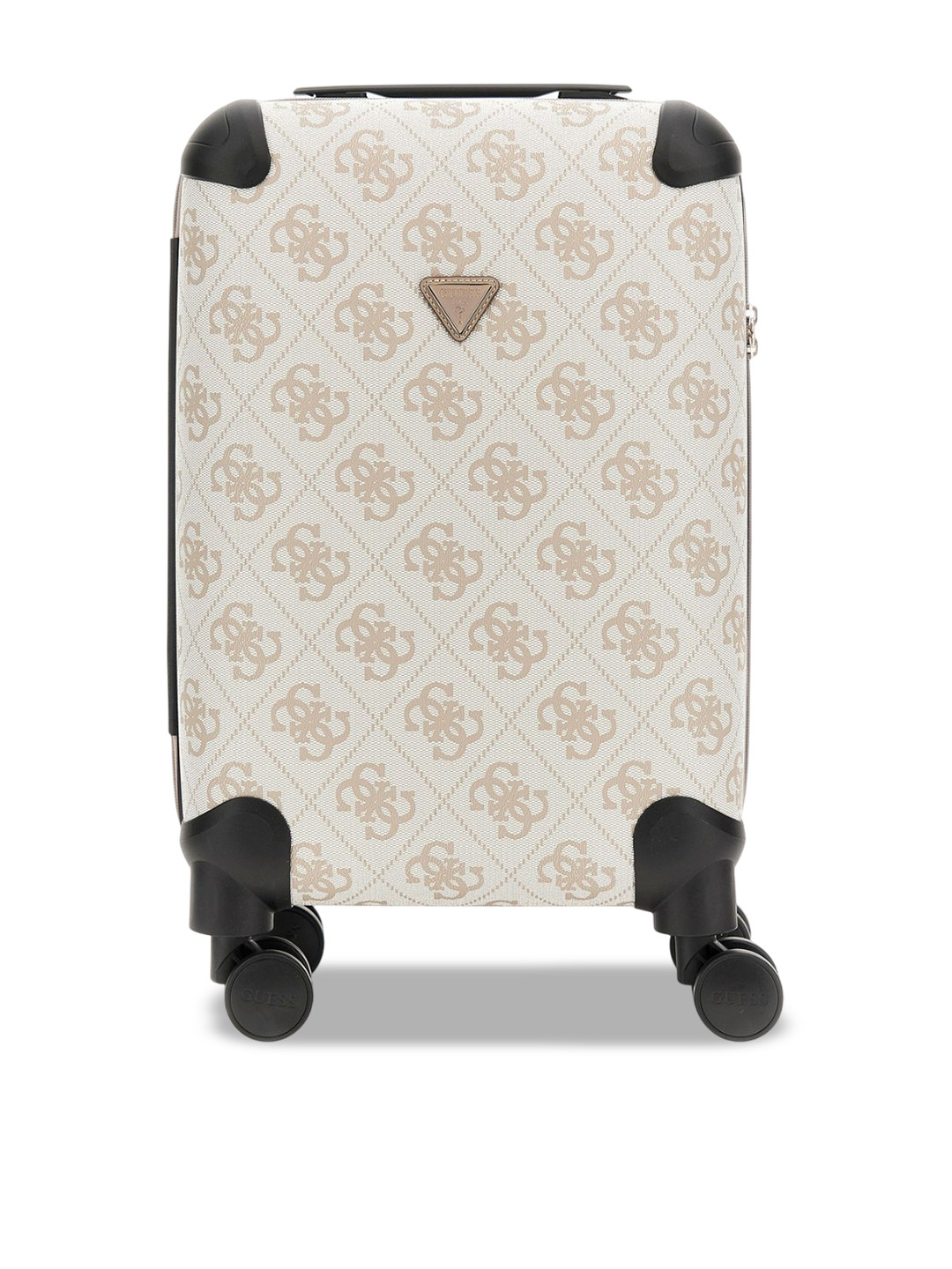 GUESS Logo Printed Berta 18 In 8-Wheeler Hard-Sided Cabin Trolley Suitcase