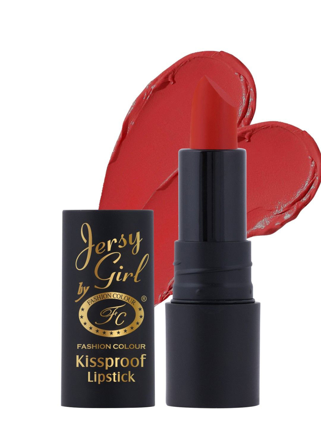 Fashion Colour Jersy Girl Kiss Proof Waterproof Matte Lipstick - Ruby Red - 44