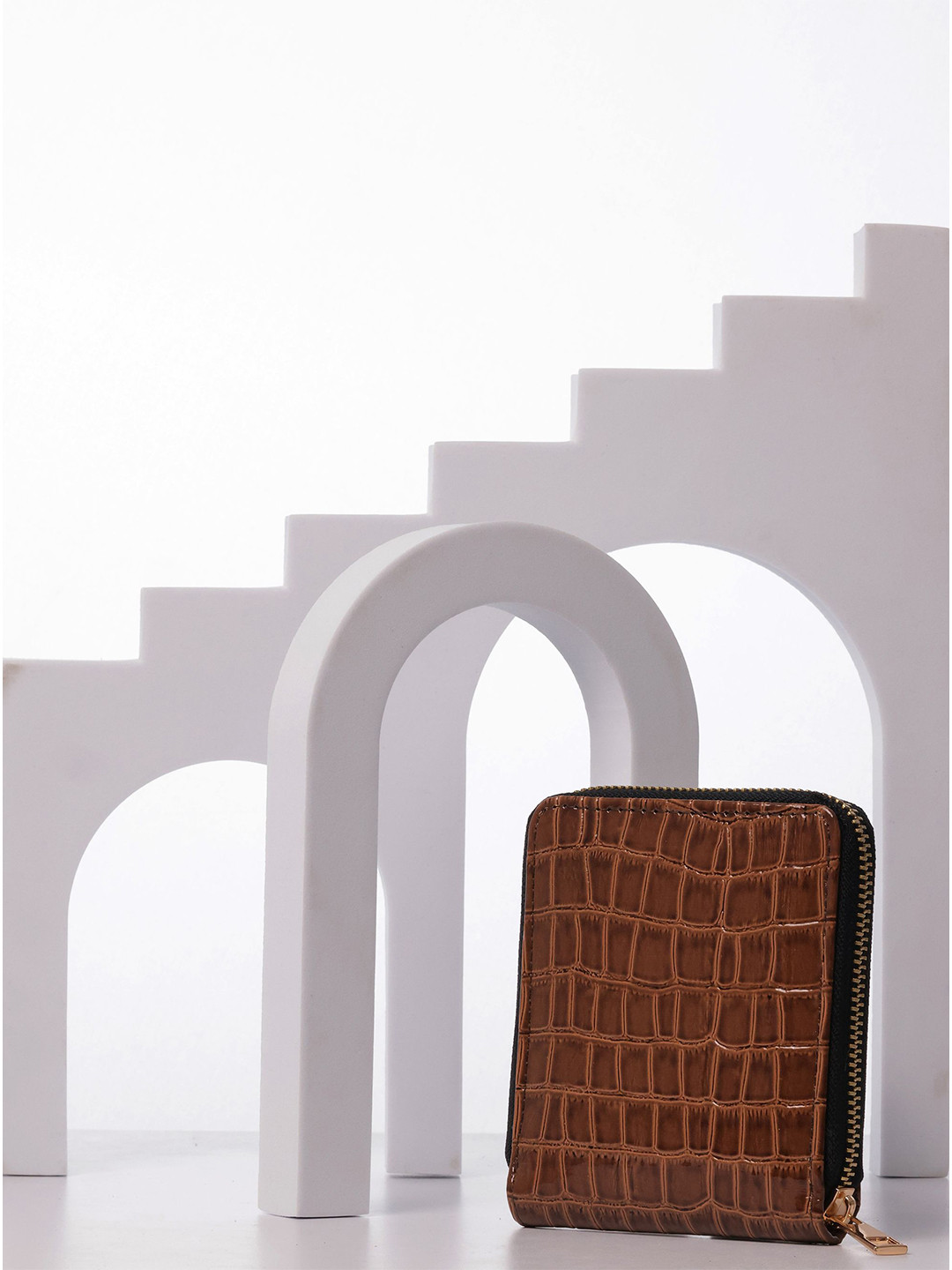 MABEE Women Animal Textured PU Two Fold Wallet