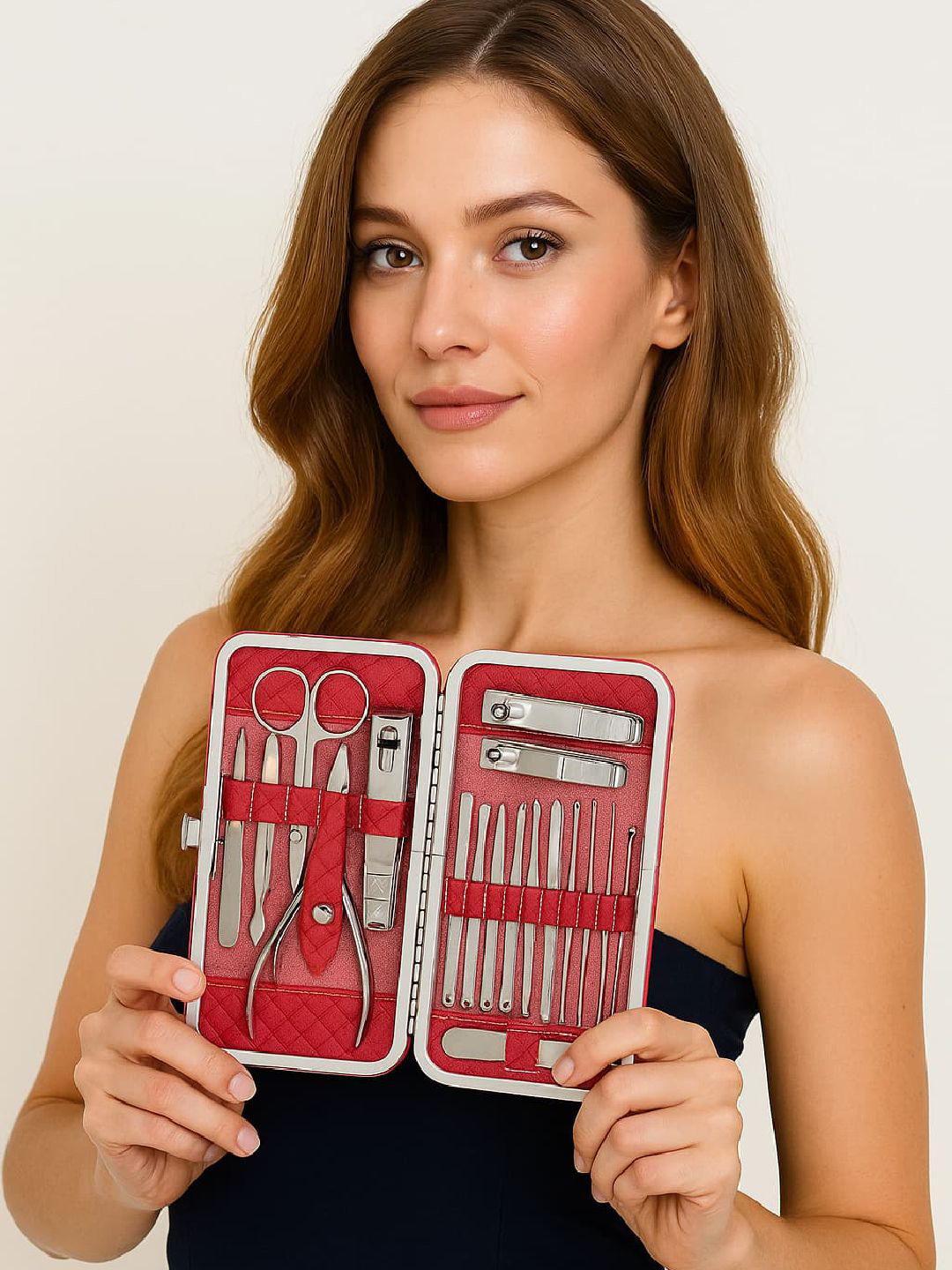 Inshine Set Of 16 Professional Manicure Tool Kit With Wallet