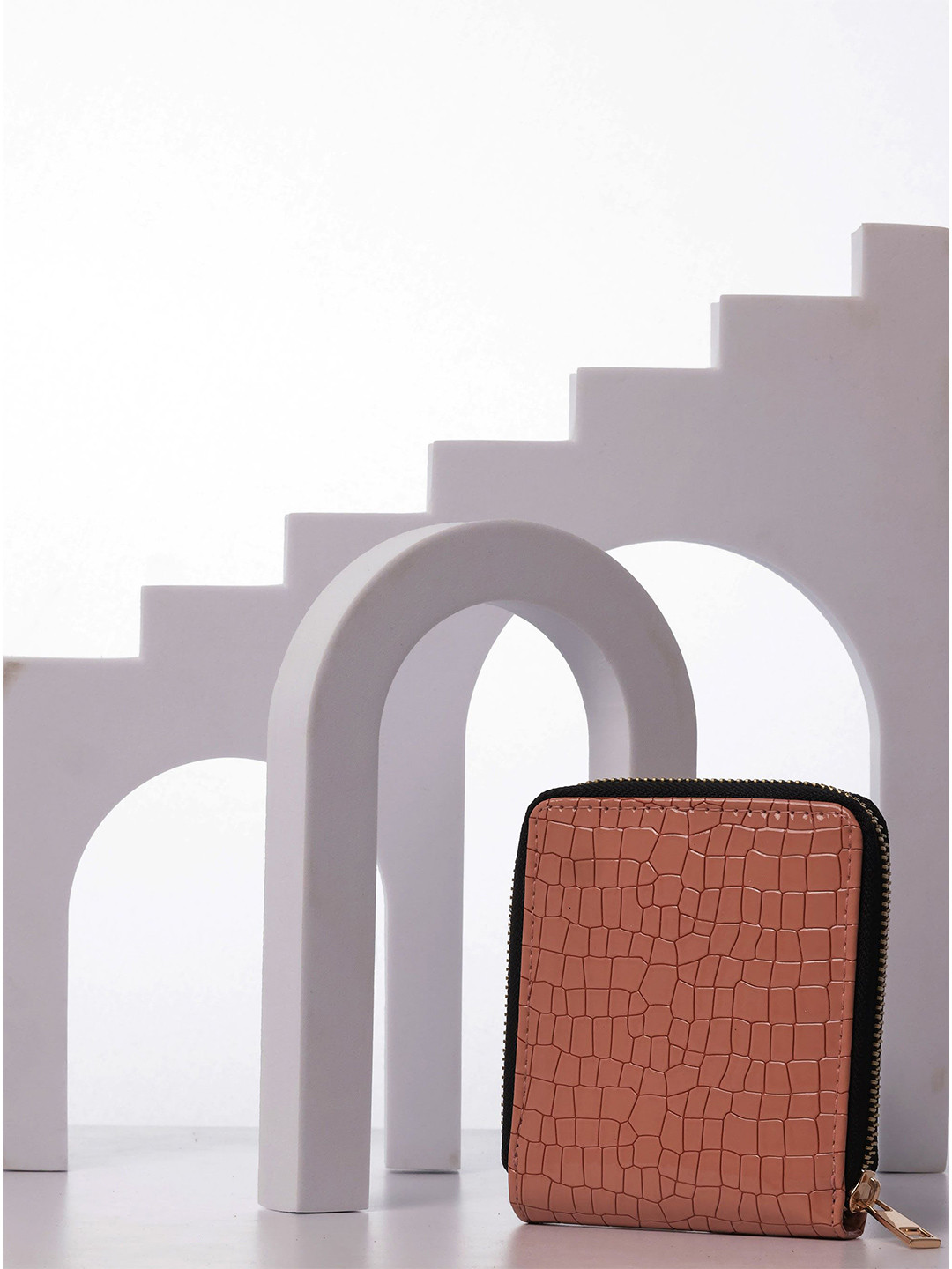 MABEE Women Textured Zip Around Wallet