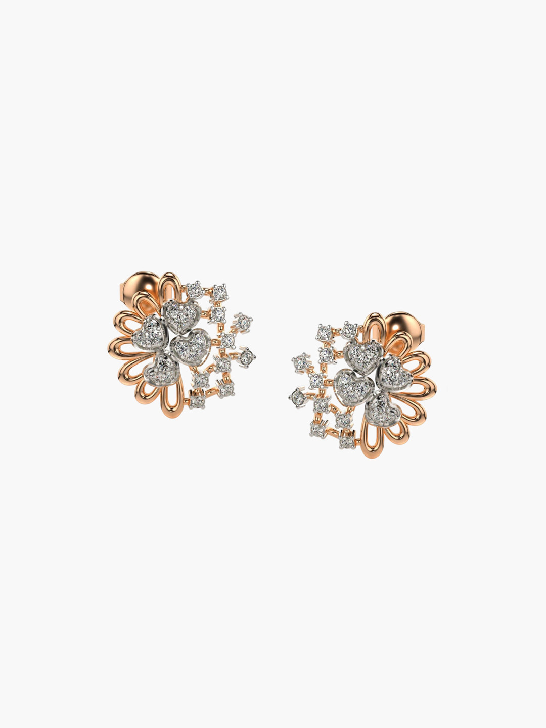 VALANOVA 14K Rose Gold 0.49 Ct Lab Grown Diamond Earrings
