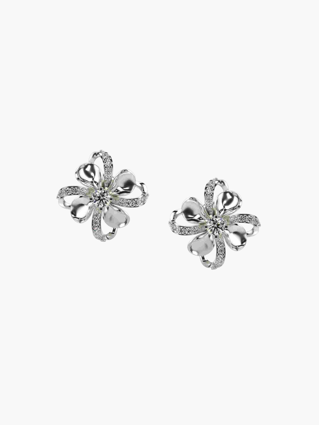 VALANOVA 14K White Gold 0.43 Ct Lab Grown Diamond Earrings
