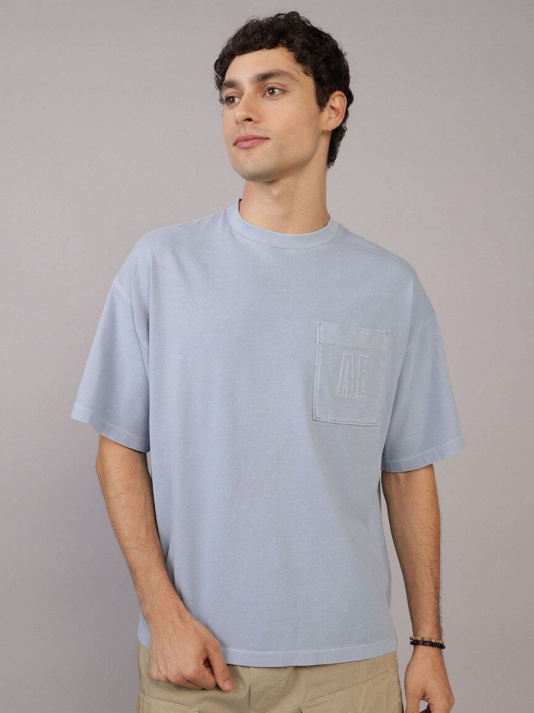 AMERICAN EAGLE OUTFITTERS Drop-Shoulder Sleeves Cotton Oversized T-shirt