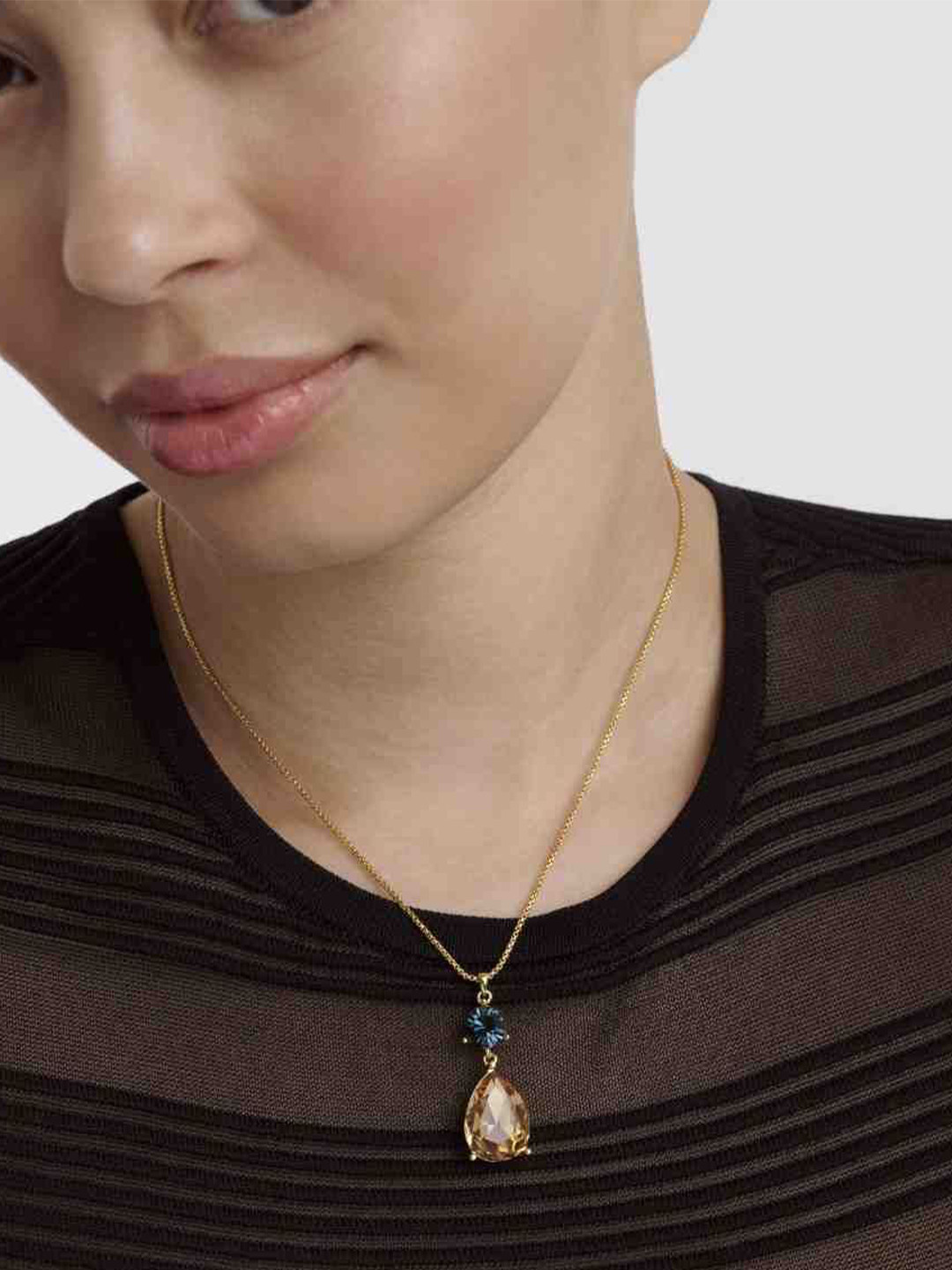 Ted Baker Gold-Plated Teadrop Pendants With Chains