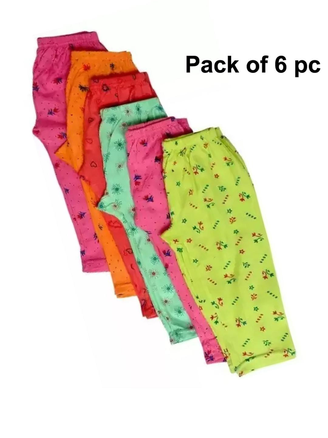 VastraMilap Kids Unisex Multicolor Cotton Pyjamas - Pack of 6