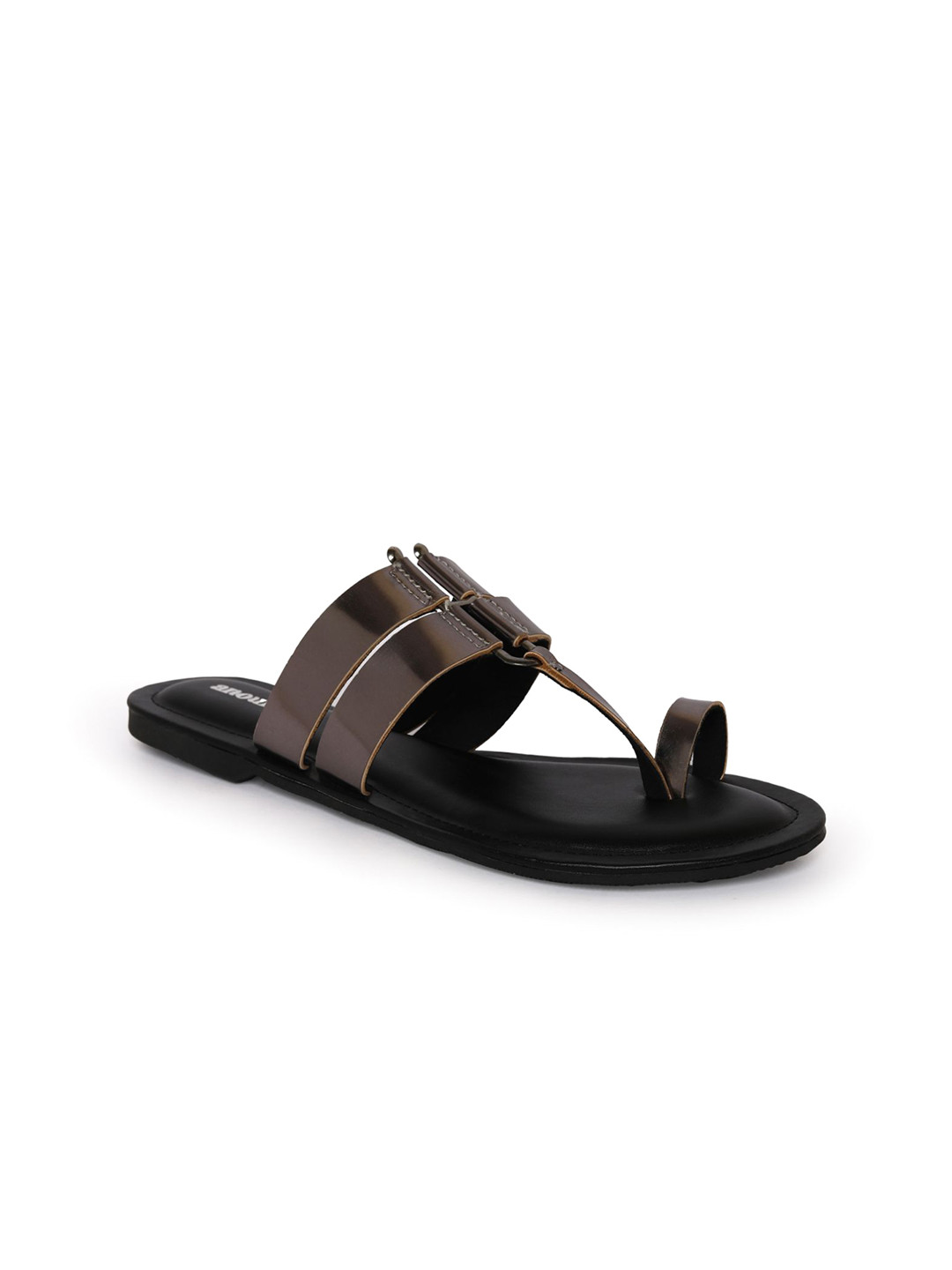 Anouk Women Open Toe Gunmetal One Toe Flats