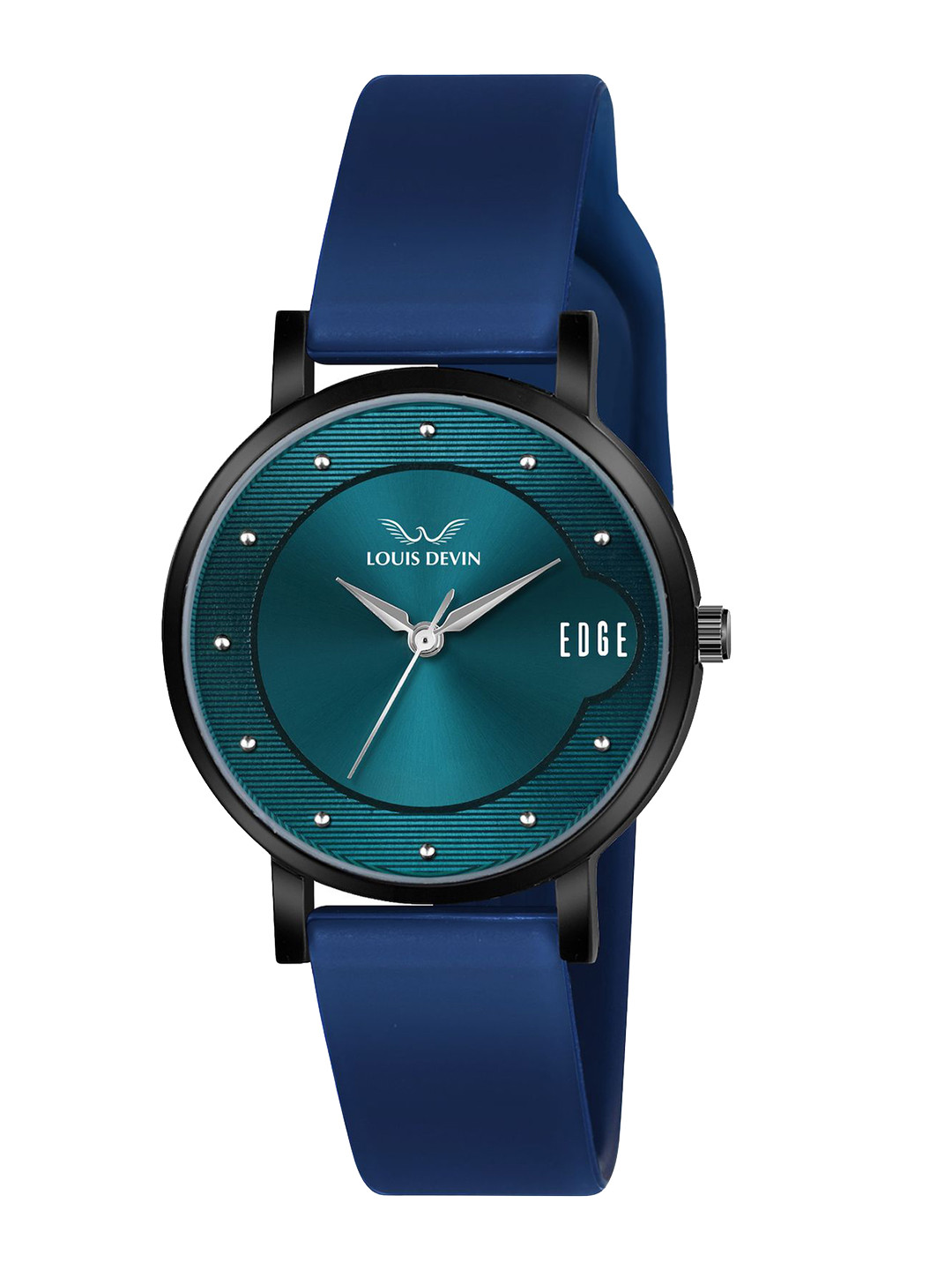 LOUIS DEVIN Women Round Dial & Straps Analogue Watch LD-LR192-BLUE