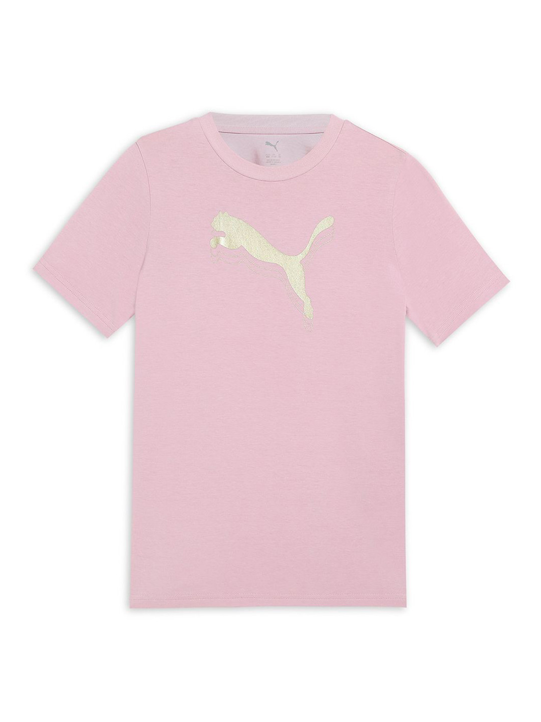 Puma Metallic Youth Brand Logo Printed Pure Cotton T-Shirt