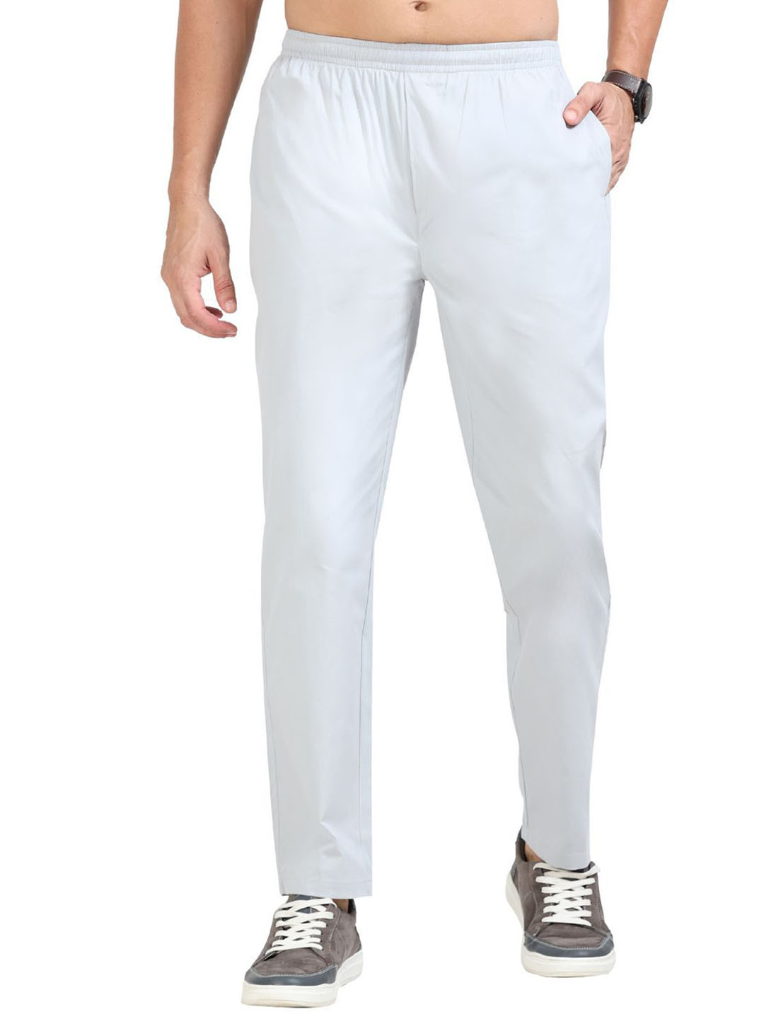 SWISS HORN Cotton Breathable Relaxed-Fit Straight Lounge Pants
