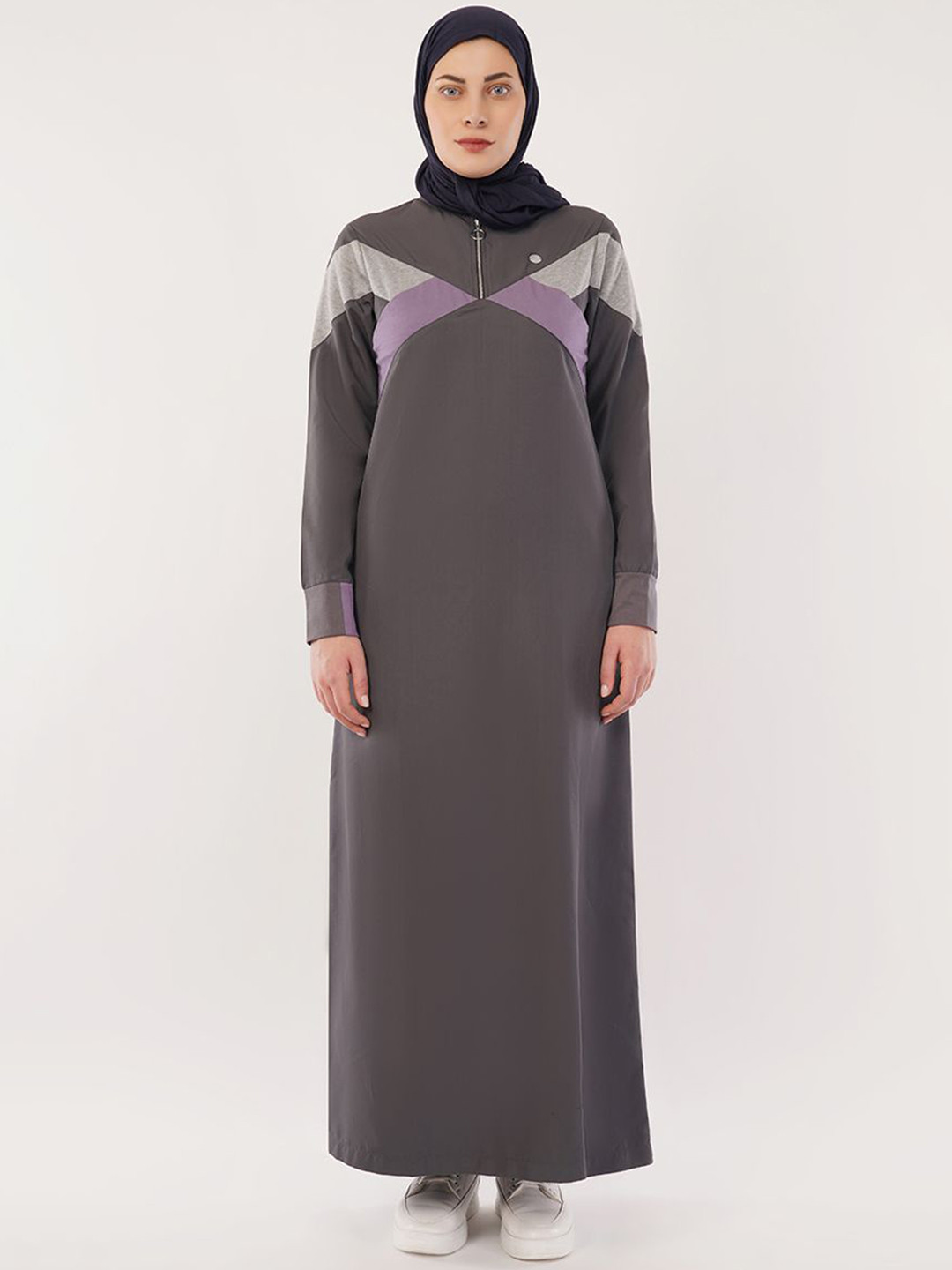 IDH London Colourblocked Urban Slate Raised Collar Burqa