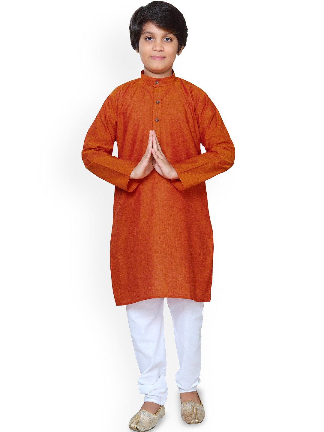 Baba & Baby Boys Regular Pure Cotton Kurta with Churidar