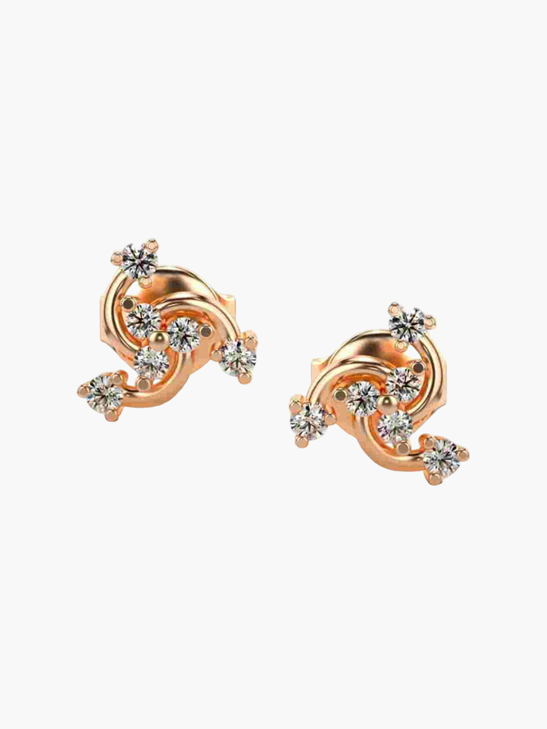 VALANOVA 14Kt Rose Gold 0.20 Carat Lab Grown Diamond Earrings