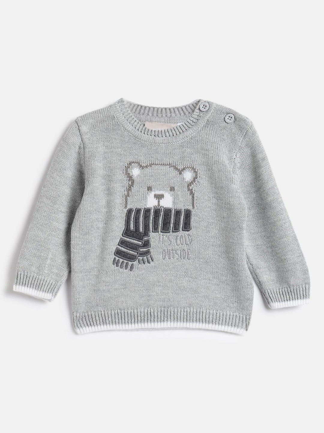 Chicco Boys Graphic Self Design Pullover with Embroidered Detail