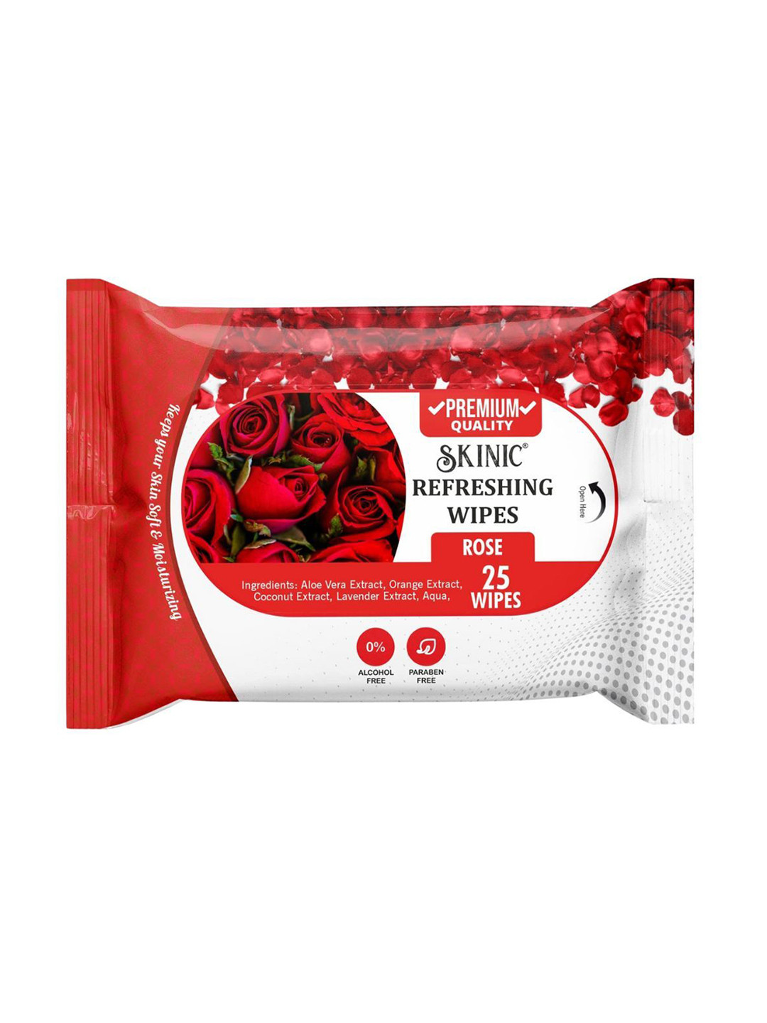 SKINIC Skin Refreshing Wipes- 25 Wipes- Rose