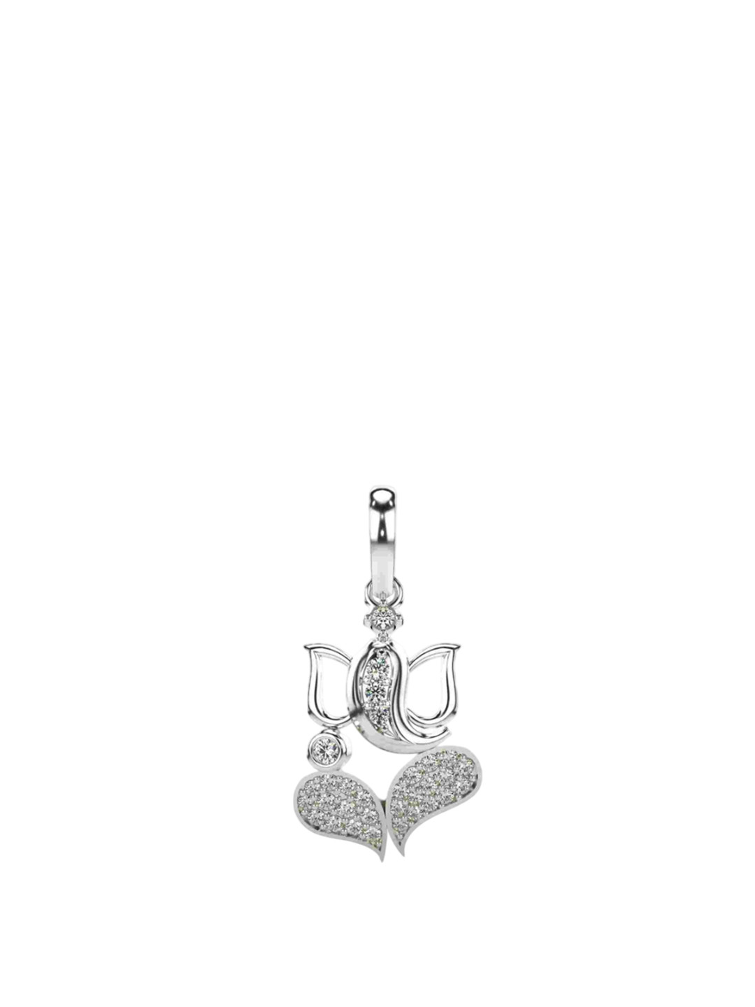 VALANOVA 14K White Gold Plated 0.22Ct Lab Grown Diamond Pendant