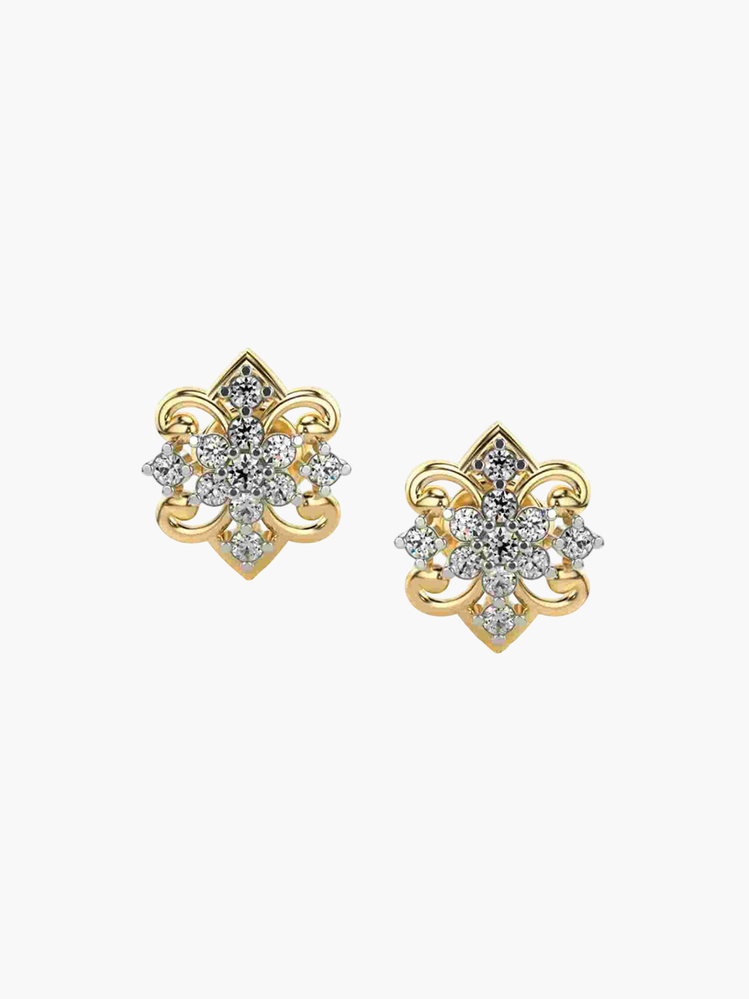 VALANOVA 14K Yellow Gold Certified 0.32Ct Lab Grown Diamond Earrings