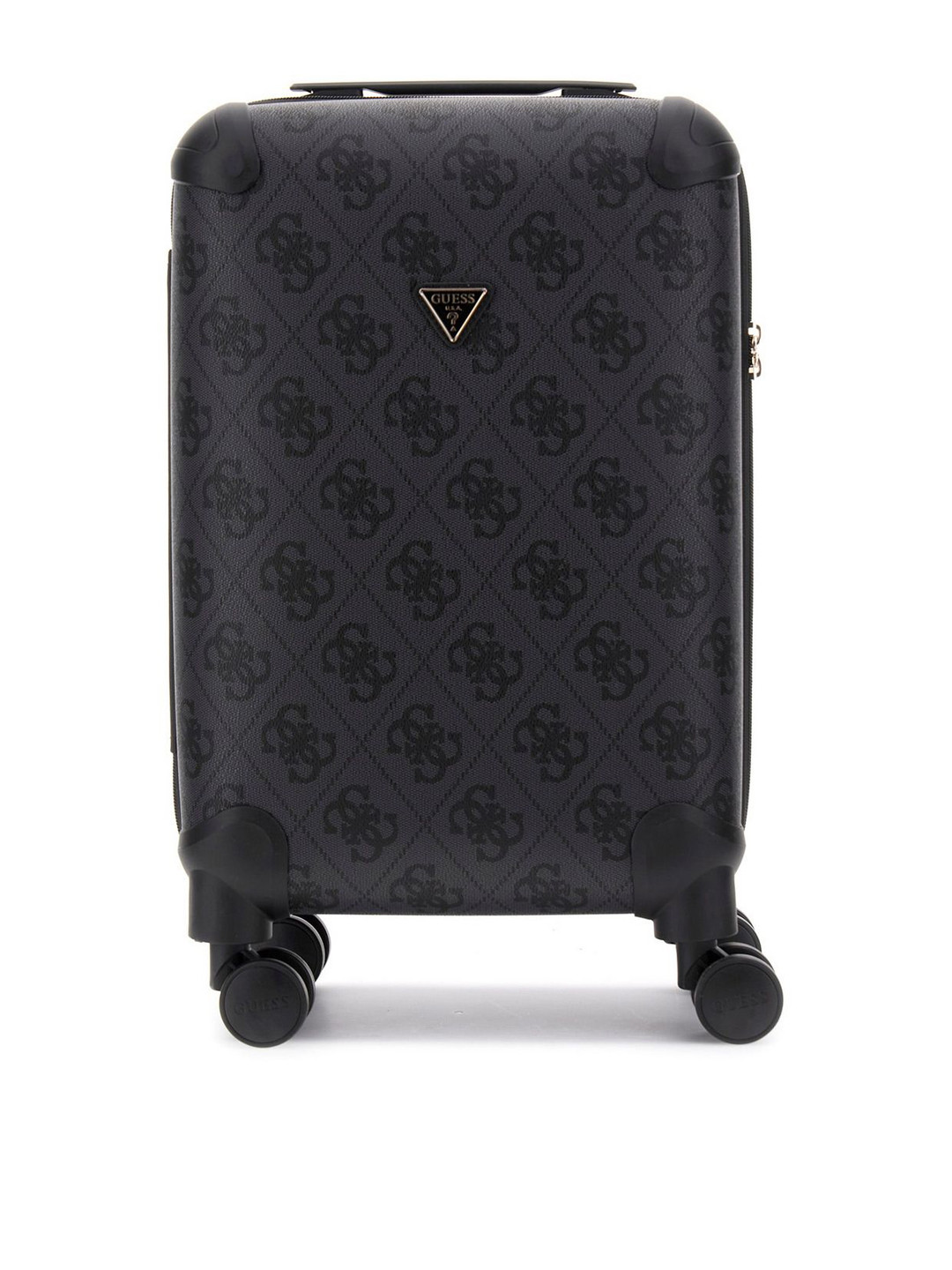 GUESS Coal Logo Berta Printed Hard-Sided Water-Resistant Cabin Trolley Bag
