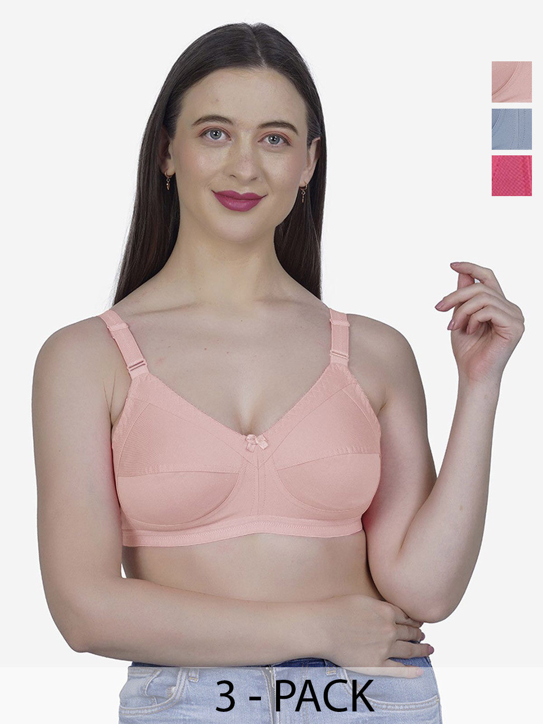 SHYAM SONS Pack Of 3 Women Full Coverage Minimizer Bra