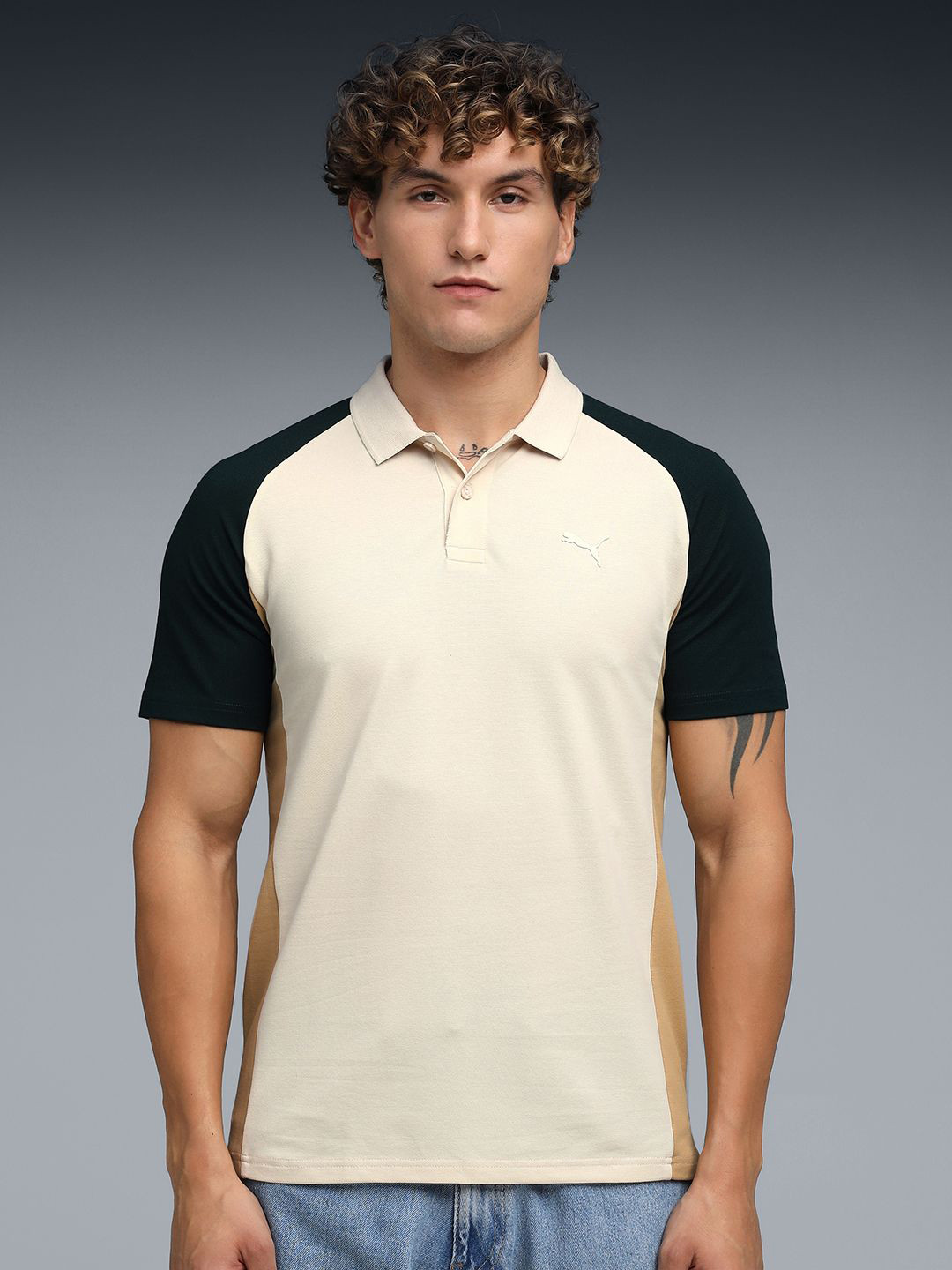 Puma Essentials Collar Tipping Cotton Polo T-shirt