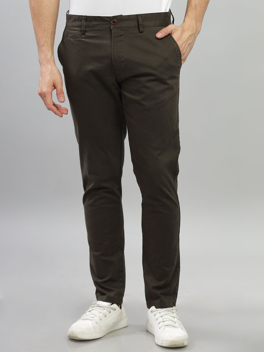 THREE DAYS Men Regular Fit Mid Rise Relaxed Easy Wash Trousers