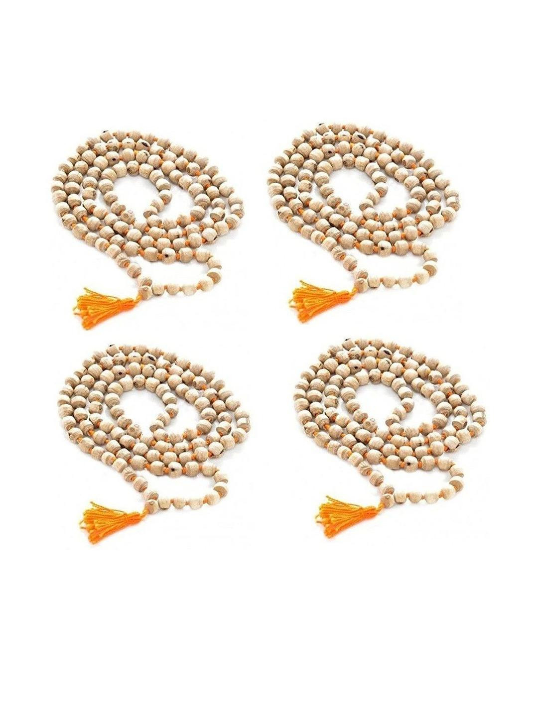 Divine souvenirs Unisex Set Of 4 Minimal Tulsi Kanthi Malas