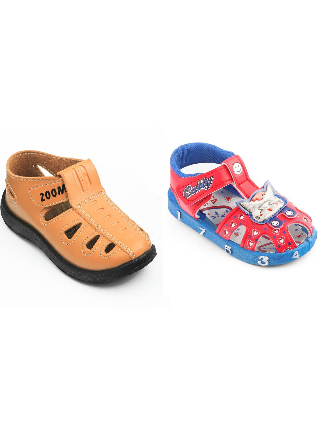 ROTATION Kids Pack of 2 Velcro Strappy Sandals