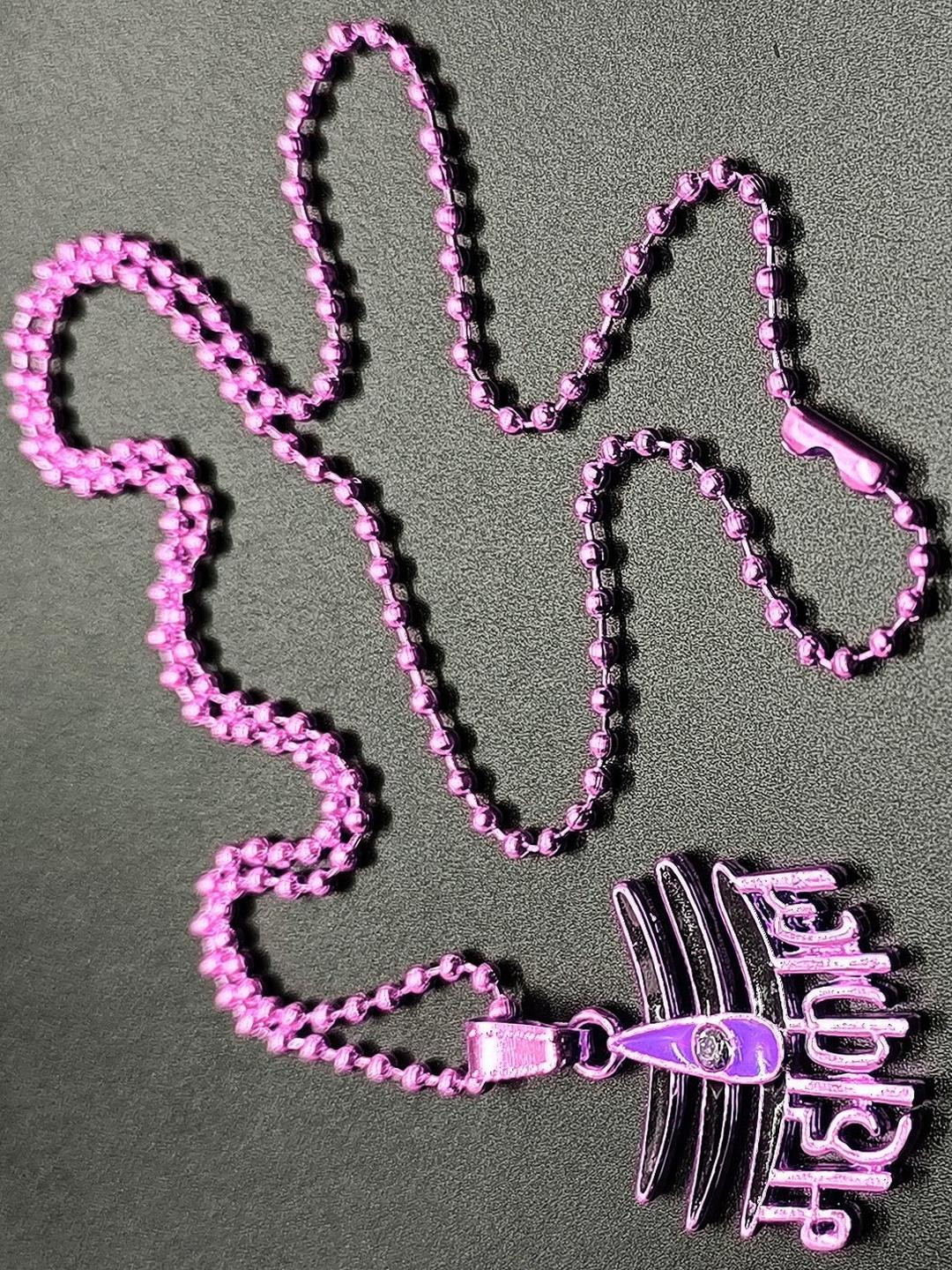 Dynamic Retail Global Men Pink Minimal Stainless Steel Necklace