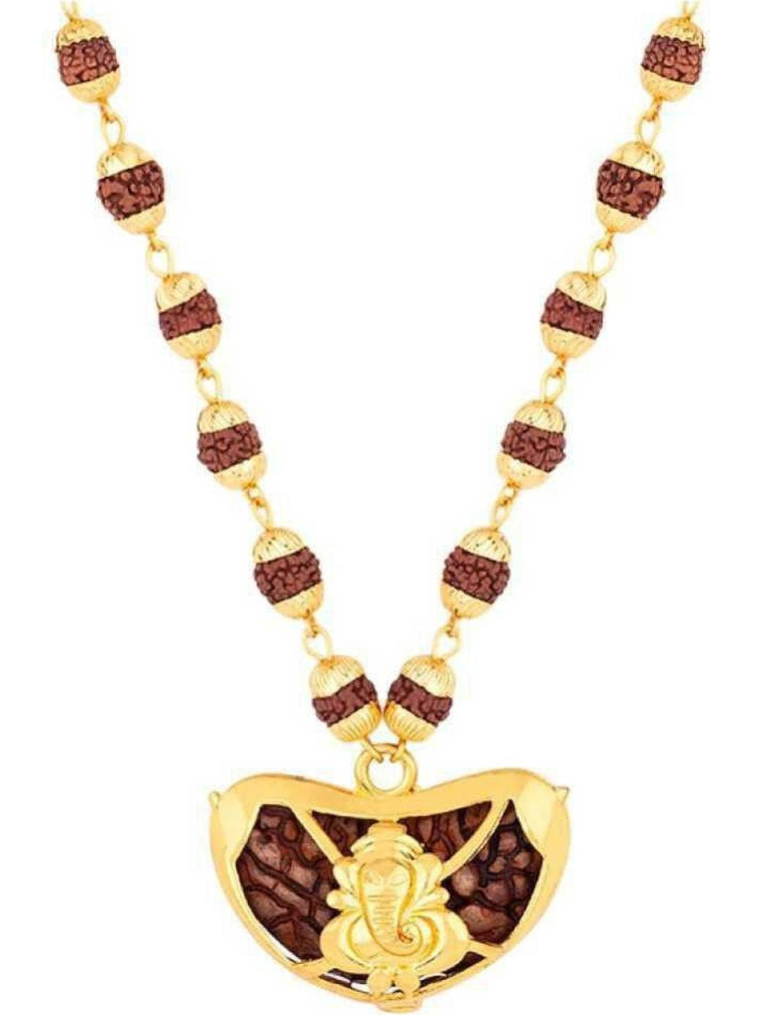 Divine souvenirs Unisex Rudhraksh Studded Chain