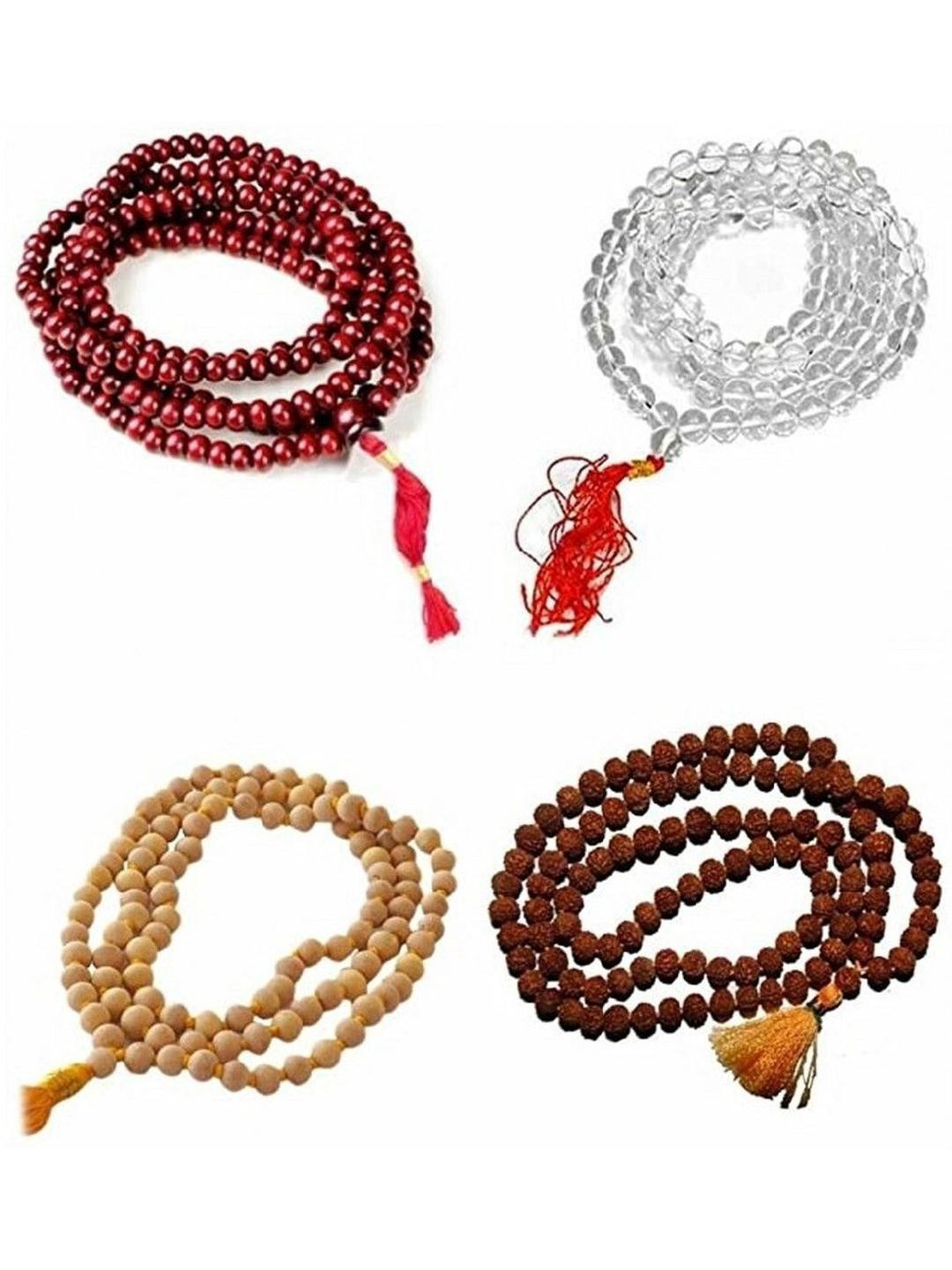 Divine souvenirs Unisex Set Of 4 Minimal Artificial Beaded Chains