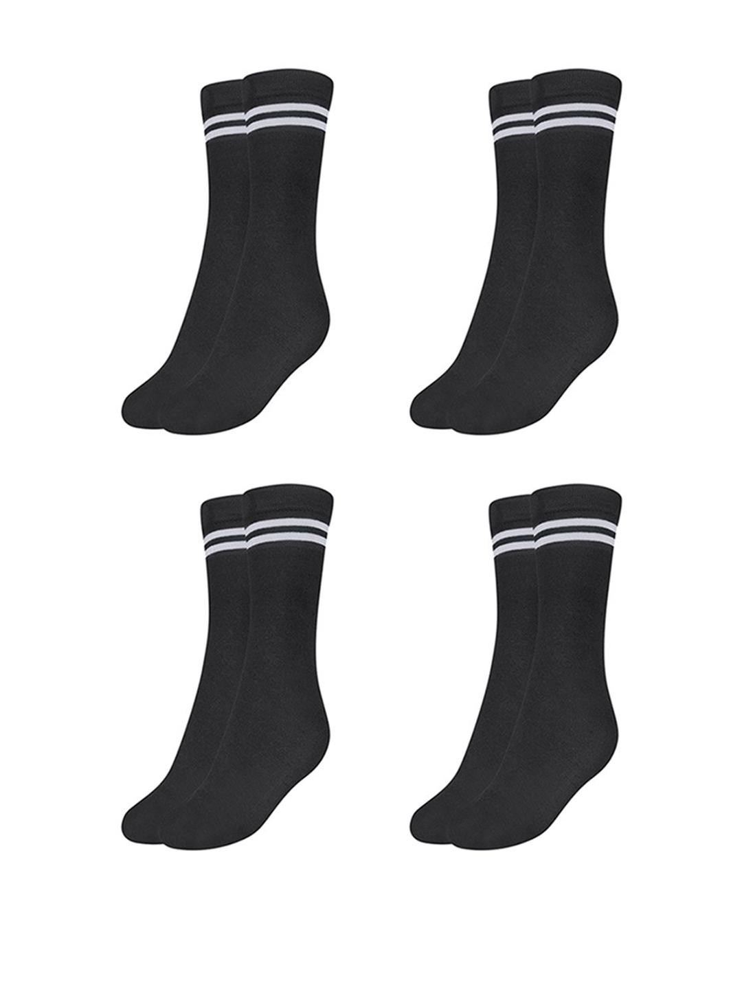 MUKHAKSH Boys Black Socks - Pack Of 4