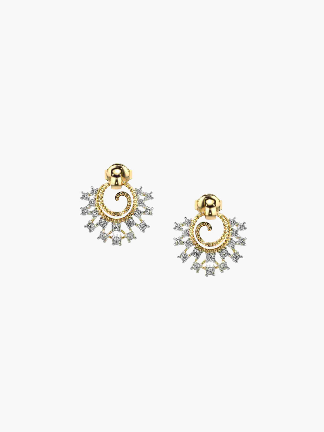 VALANOVA 14K Yellow Gold Certified 0.44Ct Lab Grown Diamond Earrings