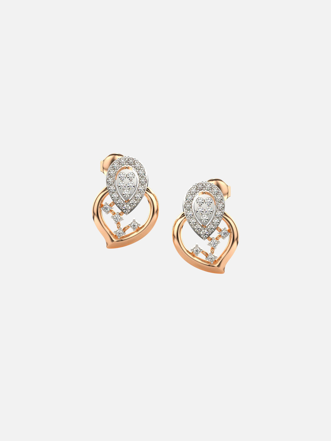 VALANOVA 14K Rose Gold 0.47 Ct Lab Grown Diamond Earrings