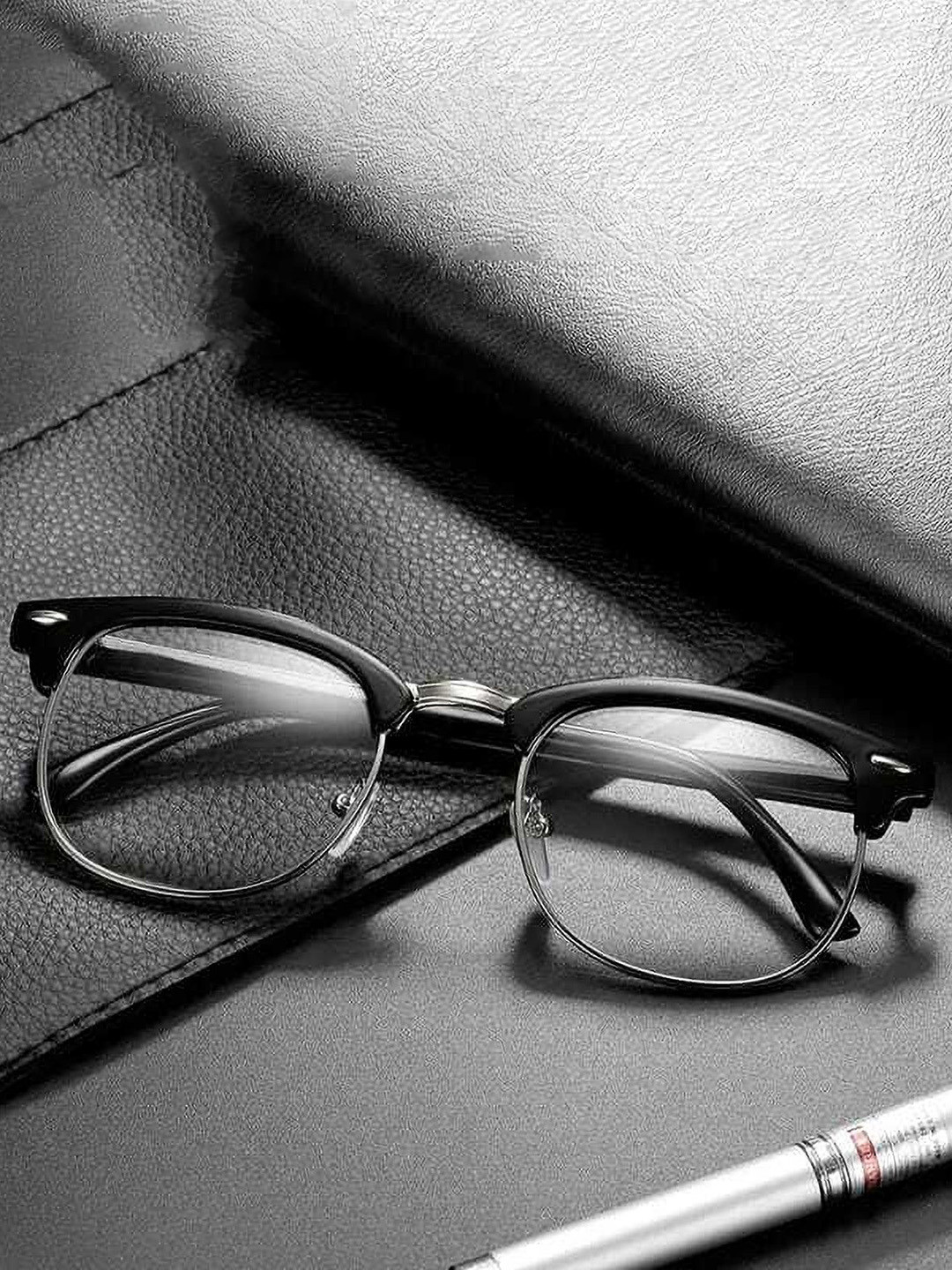 LEGEND EYEWEAR Unisex Half Rim Square Sunglasses With UV Protected Lens SGLH4V2FATXMUV8Y